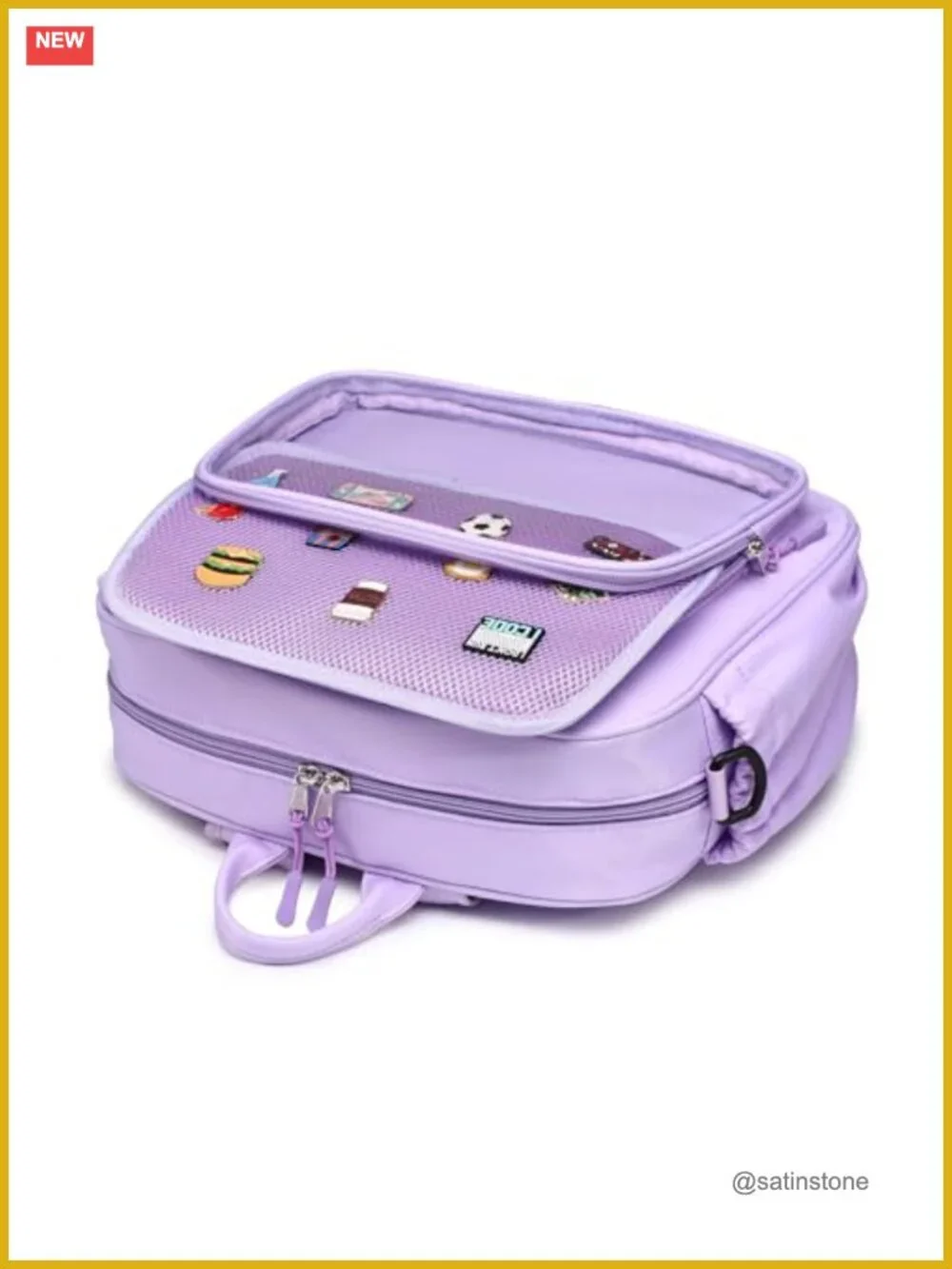 Lightweight Nylon Ita Bag Crossbody Shoulder Backpack Pin Display Anime